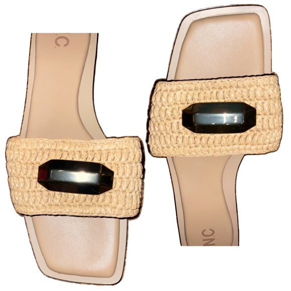 INC International Concepts - Paramita Flat Sandals - Natural Raffia - Size 9 - Picture 8 of 9